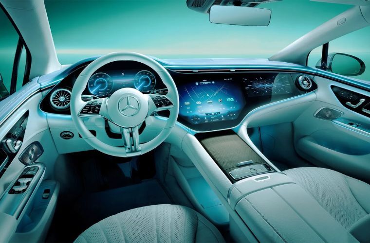 2026 Mercedes-Benz EQE 320 4MATIC® Sedan interior front view