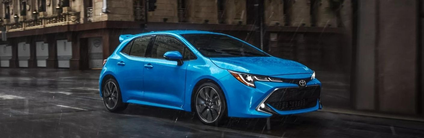 2022 Toyota Corolla Hatchback side and front view