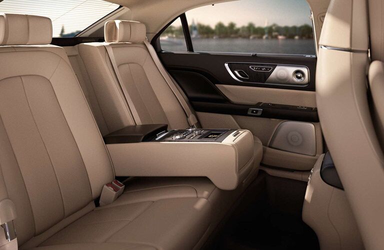 Interior backseat of a 2017 Lincoln Continental