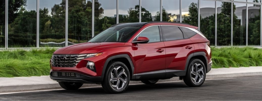 2022 Hyundai Tucson parked outside a building