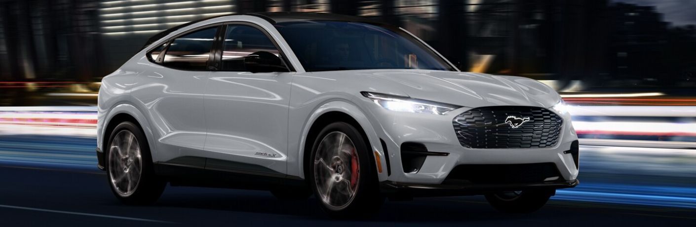 Ford Mustang Mach-E on a road