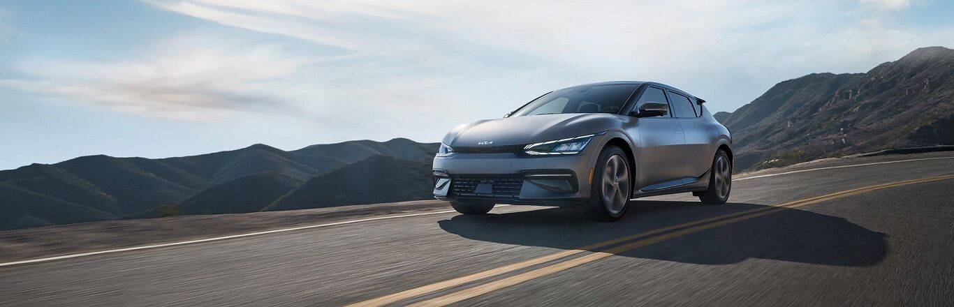 2022 Kia E6 on the road