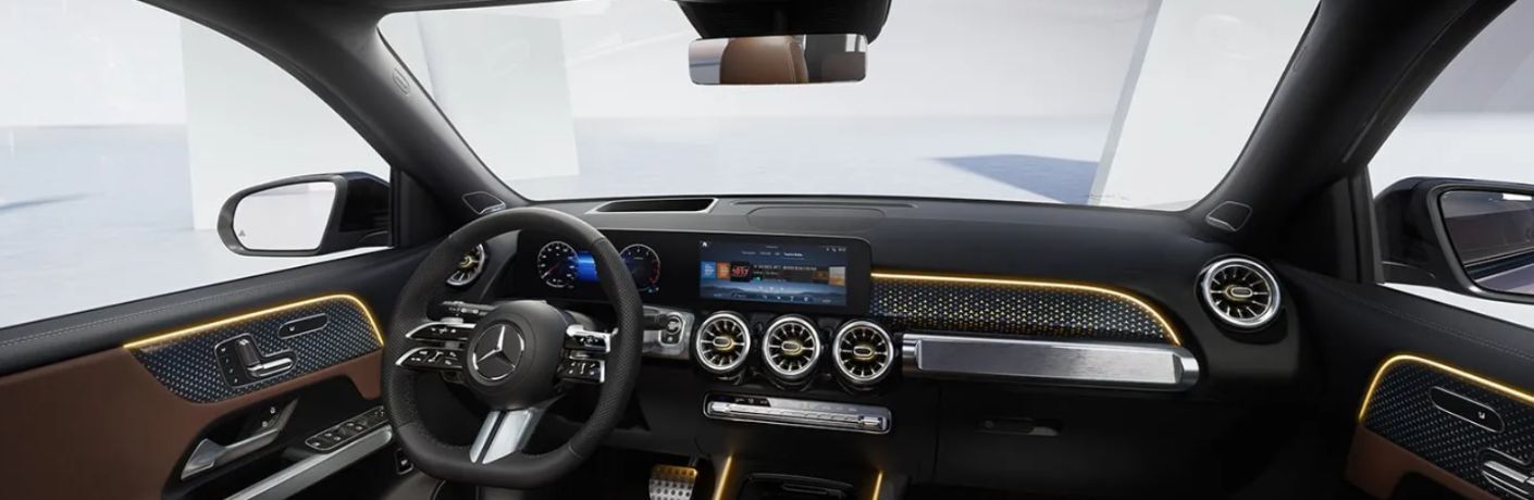 dashboard view of a Mercedes-Benz