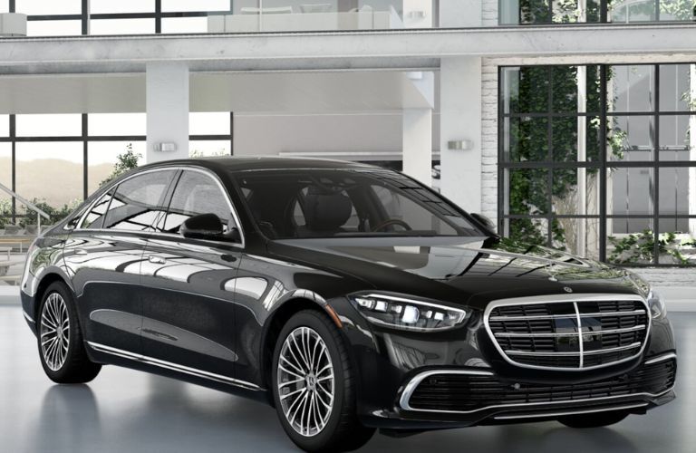 2026 Mercedes-Benz S 500 4Matic side and front view