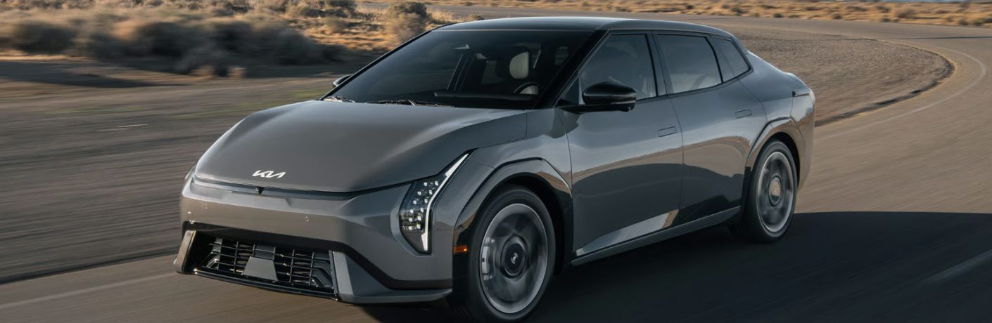 front quarter and side view of the 2026 Kia EV4