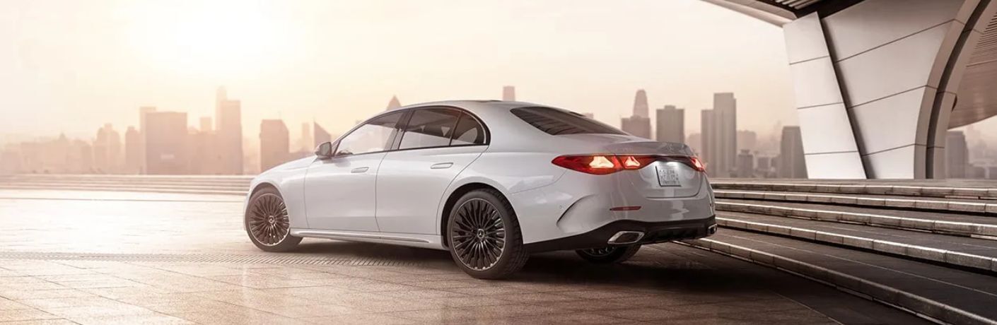 diagonal front view image of the 2025 Mercedes-Benz E-Class Sedan