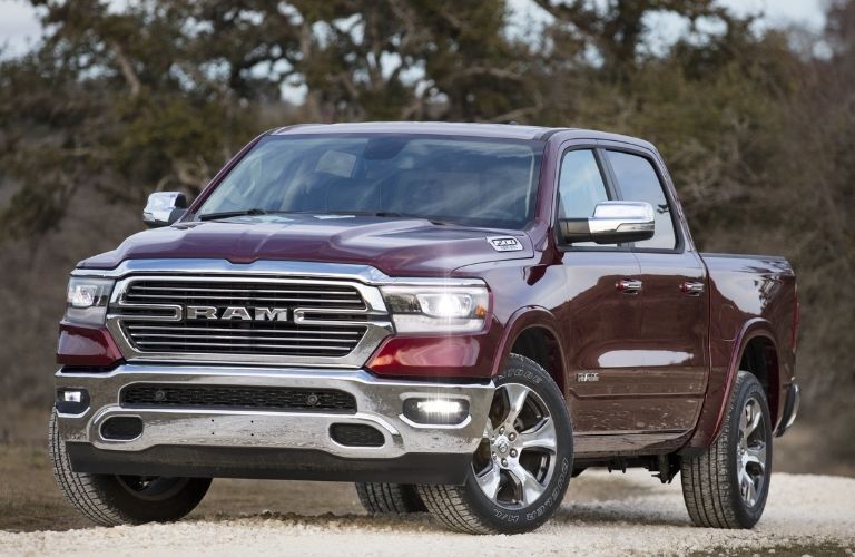 2021 Ram 1500 Laramie front and side view