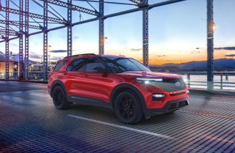 Ford Explorer on a bridge