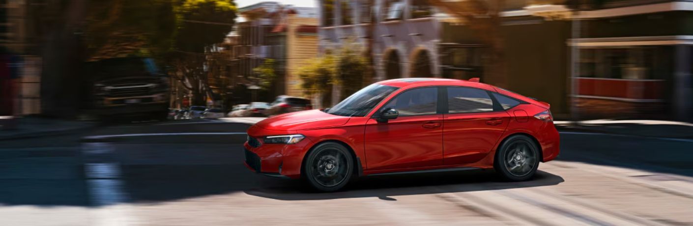 side view of the 2026 Honda Civic Hatchback Hybrid