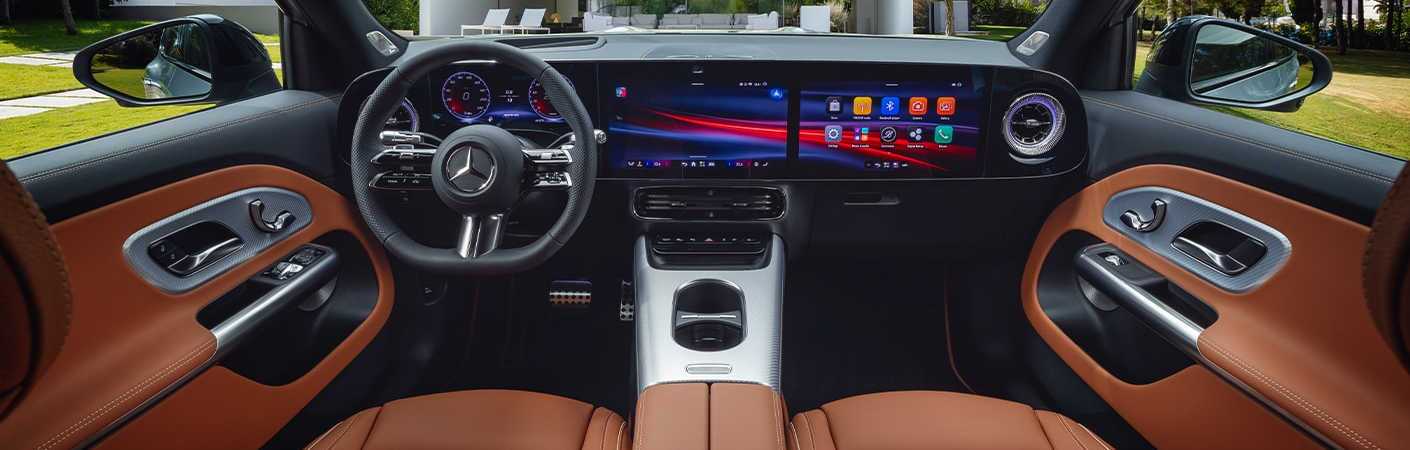 The cockpit and controls in the 2027 Mercedes-Benz GLB SUV