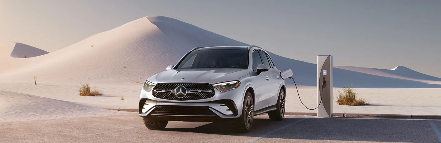 2025 Mercedes-Benz GLC 300 at a charging port