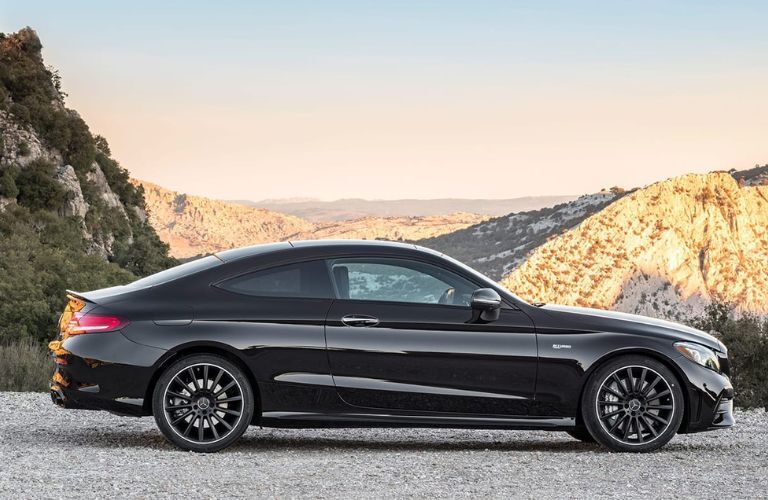 Side view of the 2023 Mercedes-Benz AMG C 43 Coupe