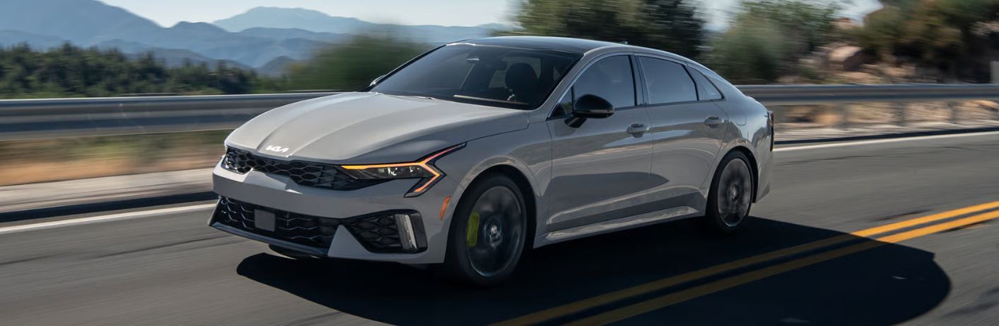 2026 Kia K5 front and side view