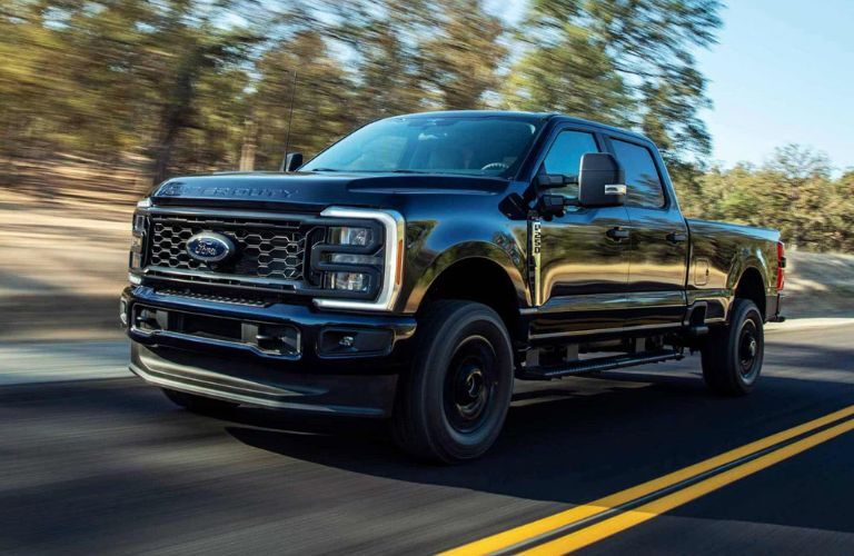 2025 Ford F-350 XL front and side angle on a road