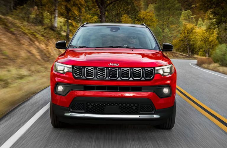 Front view of the 2024 Jeep Compass Red