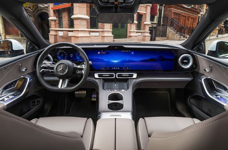 New electric Mercedes-Benz C-Class Sedan interior front dash