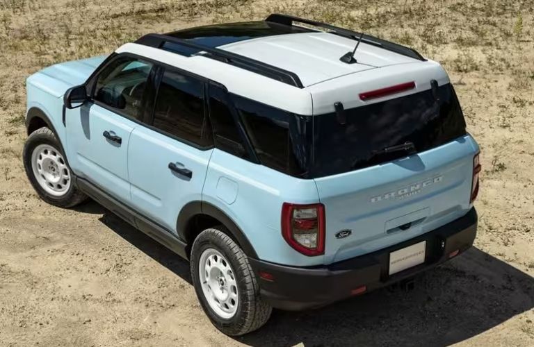 2024 Ford Bronco Sport Heritage overhead rear angle