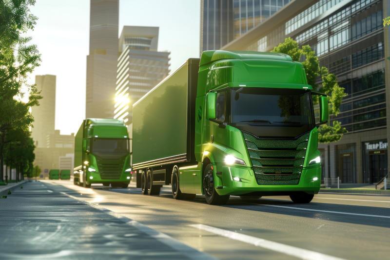 A graphic of a clean running heavy truck