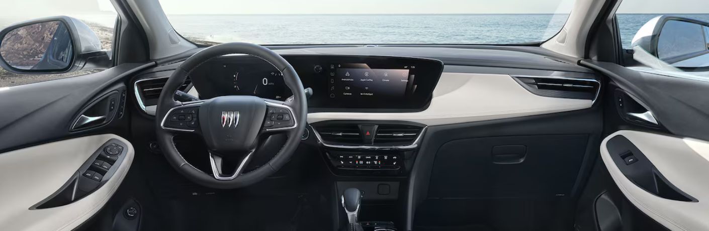2026 Buick Encore GX steering wheel and dashboard