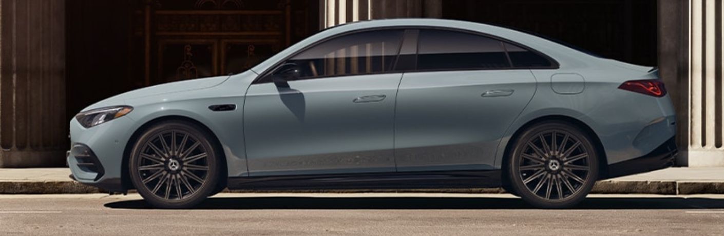 Side view of the 2027 Mercedes-Benz CLA 220 Hybrid Sedan Gray
