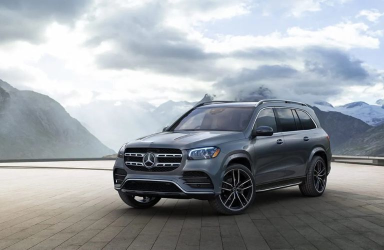 2023 Mercedes-Benz GLS 450 4MATIC® SUV near a mountain range