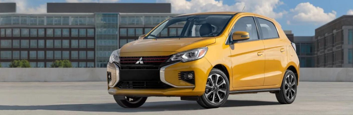 Front three-quarter view of the 2024 Mitsubishi Mirage