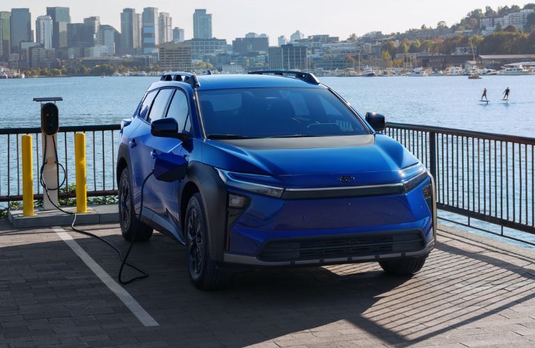 2026 Toyota bZ Woodland Blue charging