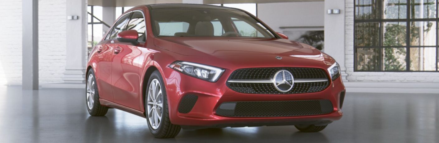 2022 MB A 220 Sedan side and front view