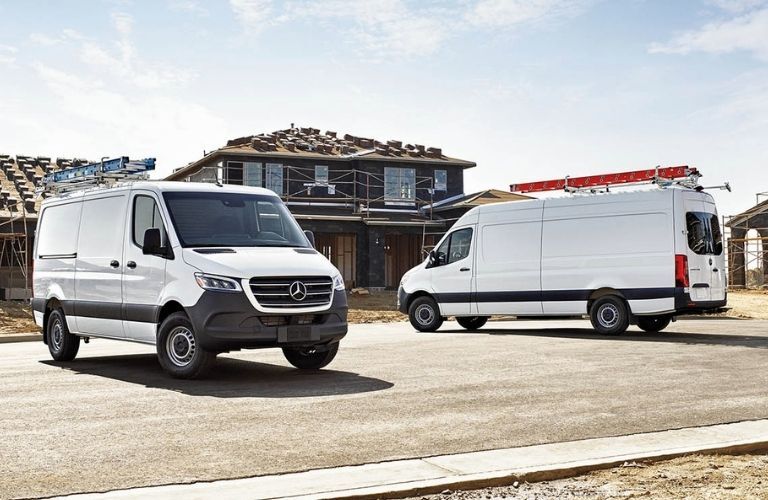 2021 MB Cargo Van side and front view