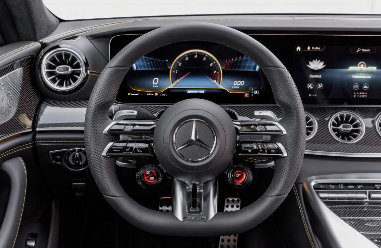 Steering wheel of the 2023 Mercedes-Benz AMG® GT 63 Coupe