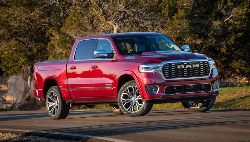A front quarter exterior view of the powerful RAM 1500 truck