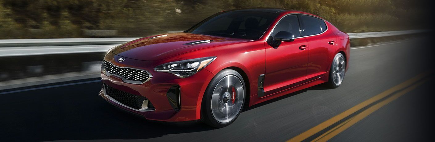 2020 Kia Stinger driving down highway