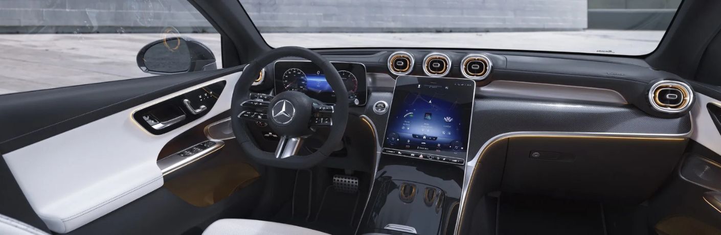 2025 Mercedes-Benz GLC Coupe steering wheel and dashboard