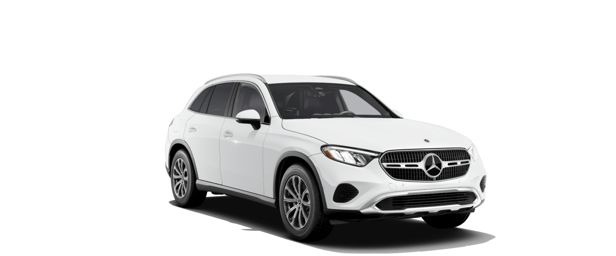 2026 Mercedes-Benz GLC front and side angle in polar white