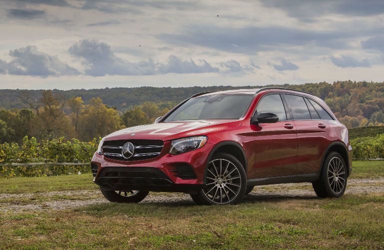 A front left profile photo of the 2019 Mercedes-Benz GLC SUV.