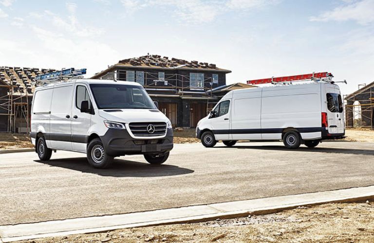 2025 Mercedes-Benz Sprinter Vans on a work site