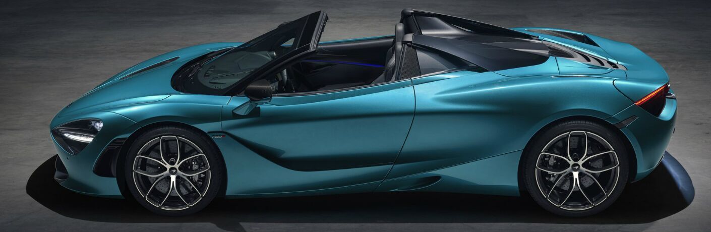 Side view of the 2020 McLaren 720S Performance Blue