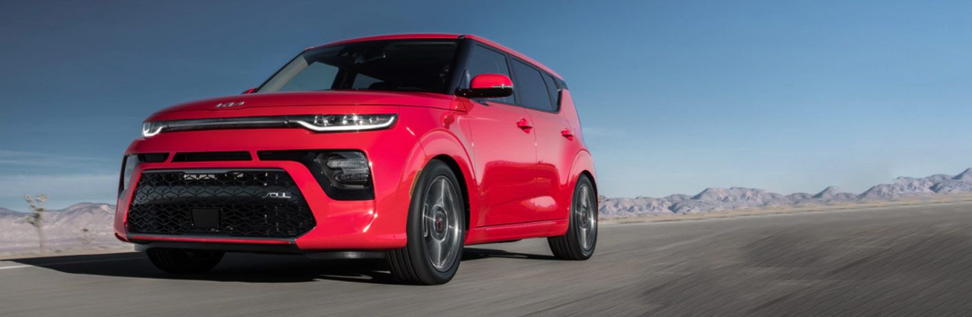 2020 Kia Soul red front view