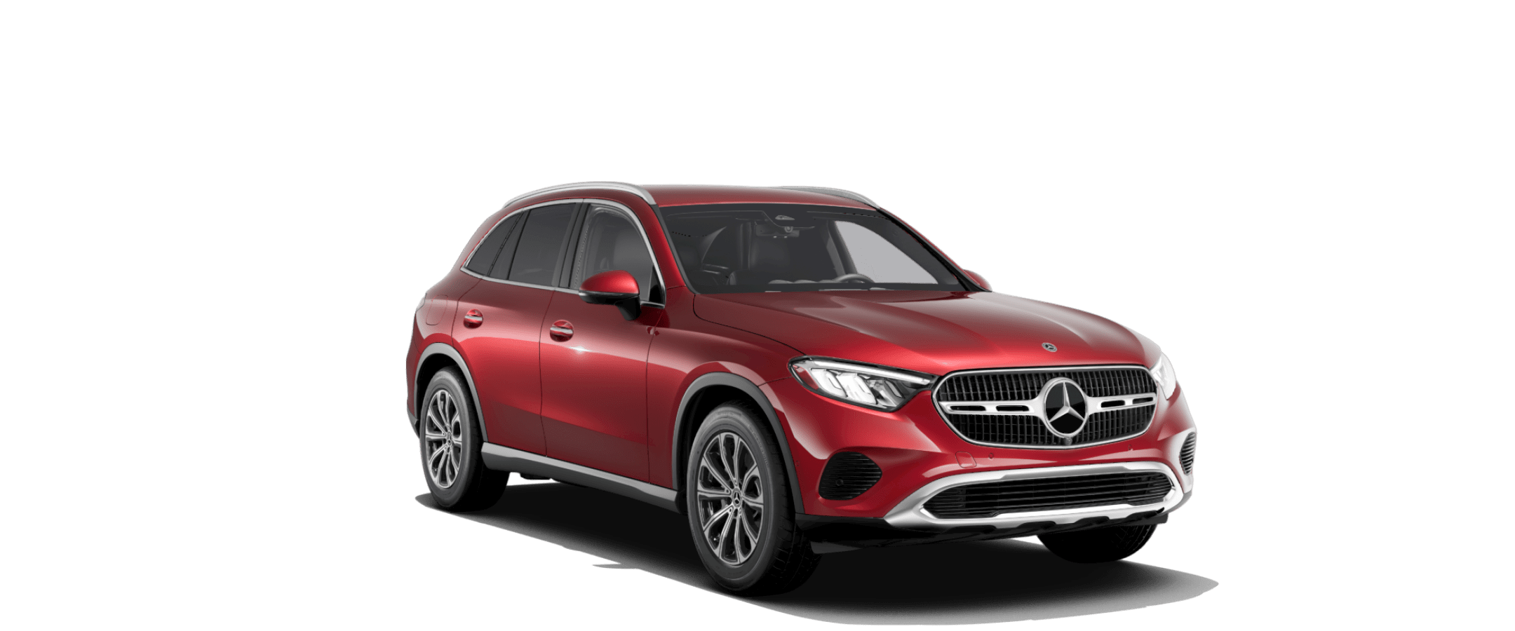 2026 Mercedes-Benz GLC front and side angle in red