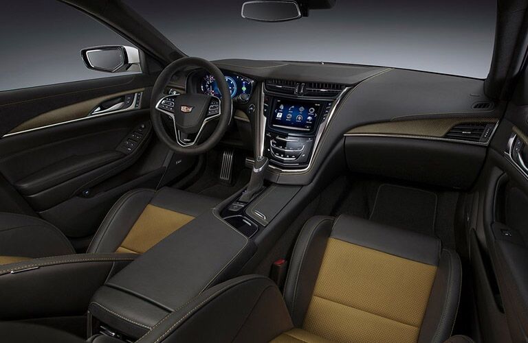 Steering wheel and dashboard of the 2016 Cadillac CTS-V