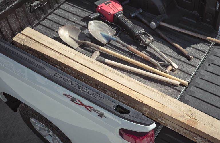 Tools on the Durabed of the Chevrolet Silverado 1500