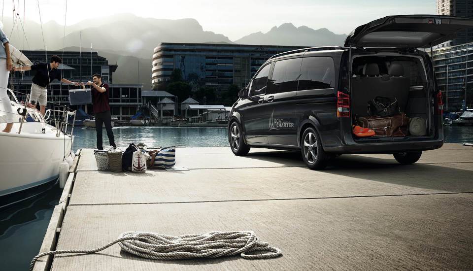 2016 Mercedes-Benz Metris at a loading doc by a river