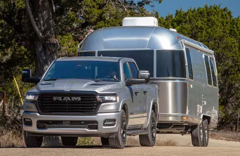 2025 Ram 1500 towing a trailer