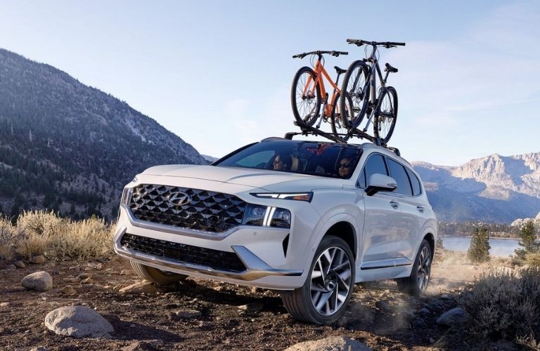 Hyundai Santa Fe front and side view