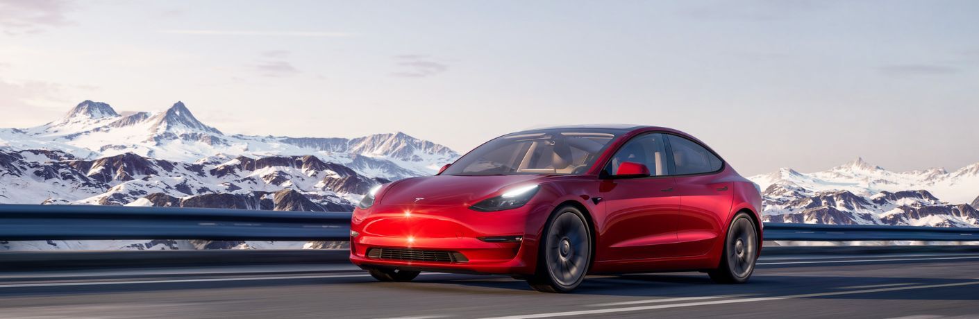 View of the 2022 Tesla Model 3