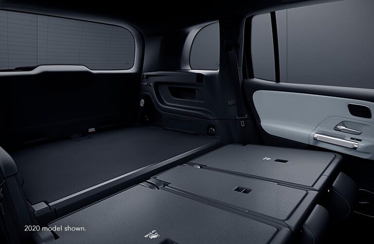 2021 MB GLB interior rear cargo space seats down