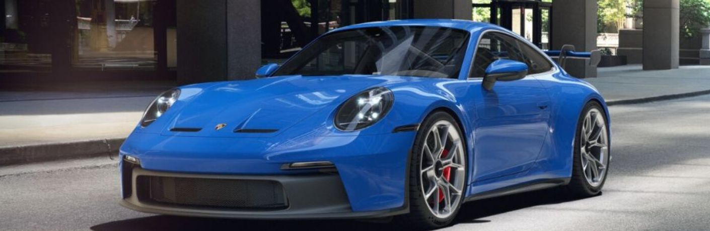 Front three-quarter view of the 2023 Porsche 911 GT3
