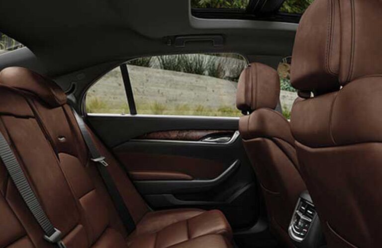 Side view of the rear seat inside a 2016 Cadillac CTS