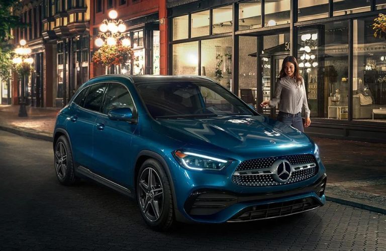 2024 Mercedes-Benz GLA SUV parked at the side of a road