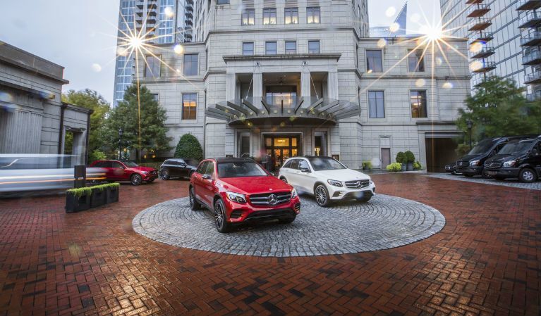 Mercedes-Benz GLC red and white